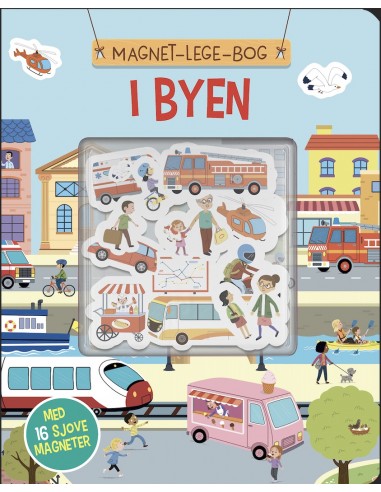 Magnet-lege-bog: I byen