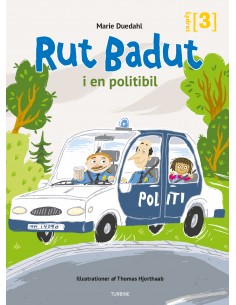 Rut Badut i en politibil