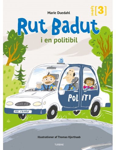 Rut Badut i en politibil