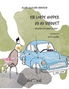 En loppe hopper ud ad vinduet