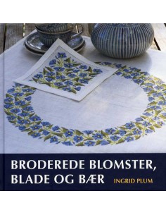 Broderede blomster, blade...