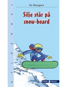 Silje står på snow-board