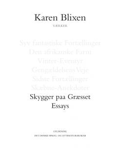 Skygger paa Græsset / Essays