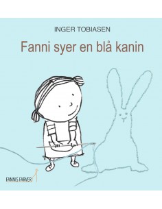 Fanni syer en blå kanin