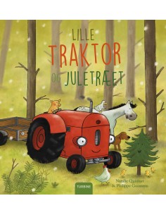 Lille traktor og juletræet