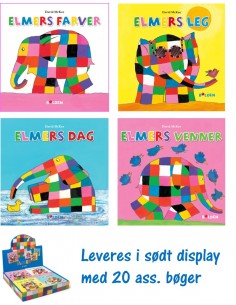 Elmer papbøger 1-4 (display...
