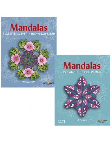 Mandalas malebøger - Blomster og Bær...