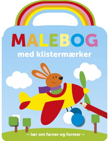 Malebog med klistermærker: Flyver