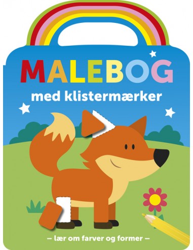 Malebog med klistermærker: Ræv