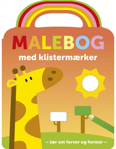 Malebog med klistermærker: Giraf