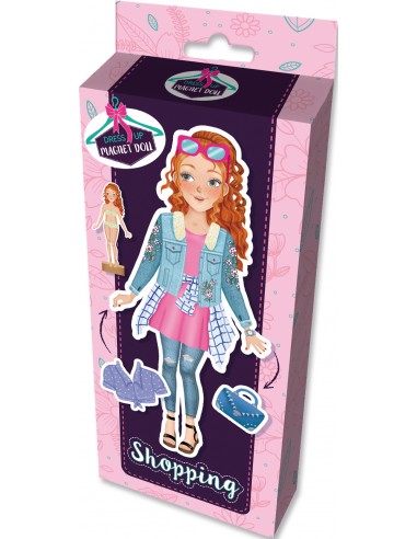 Magnet påklædningsdukke / Shopping