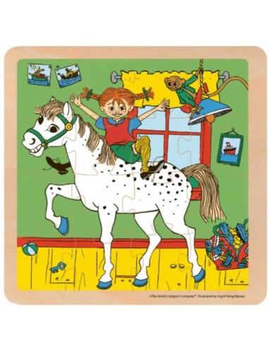 Pippi Langstrømpe - Træpuslespil - På...