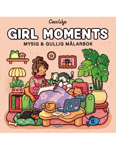 Malebog: Girl Moments - Cozy Coloring