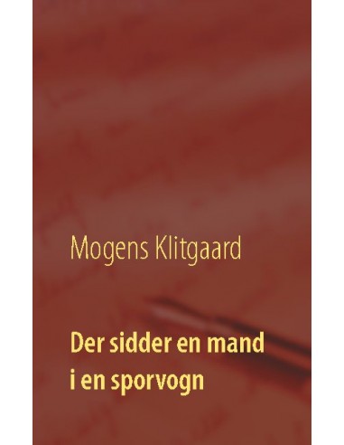 Der sidder en mand i en sporvogn